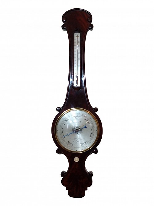 Regency Mahogany Mercury Wheel Barometer