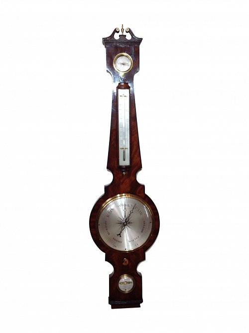 Mahogany bango barometer