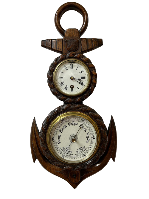 Anchor clock/barometer