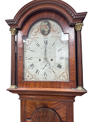 8 day mahogany longcase clock