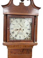 8 day oak and mahogany longcase clock