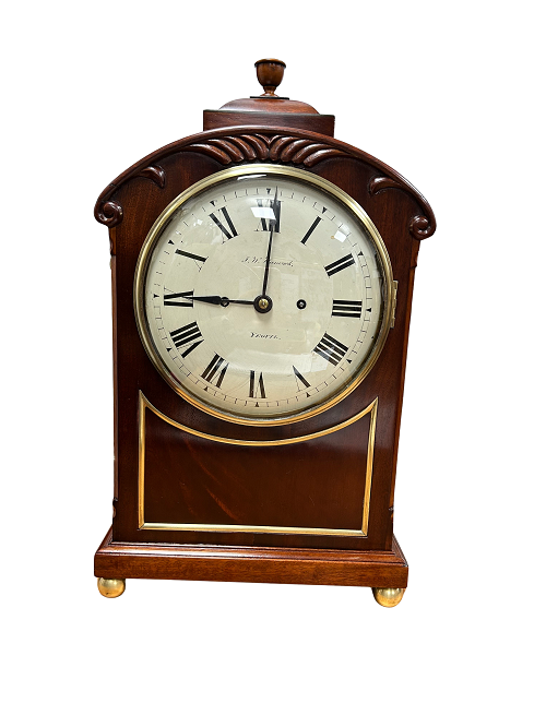 English regency striking fusee bracket clock
