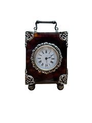 Tortoiseshell miniature carriage clock