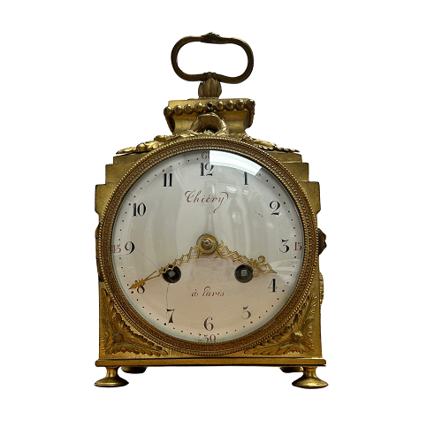 French Ormolu striking Pendule D'officer mantle clock
